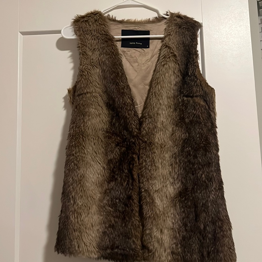 Faux fur vest